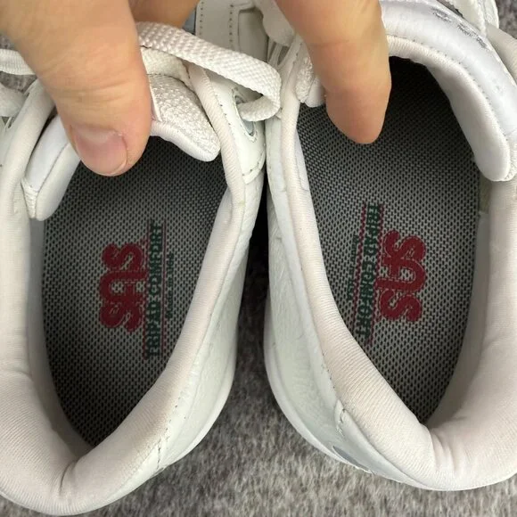 ✅ Women's 12S SAS Tour White Leather Comfort Walking Shoes MADE IN THE USA - Picture 5 of 15